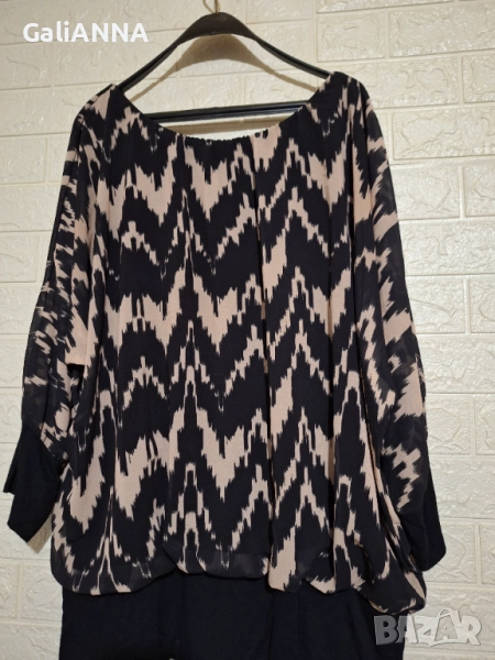 СТРАХОТНА ТУНИКА В ЕФЕКТЕН ДЕСЕН 2XL-4XL, снимка 1