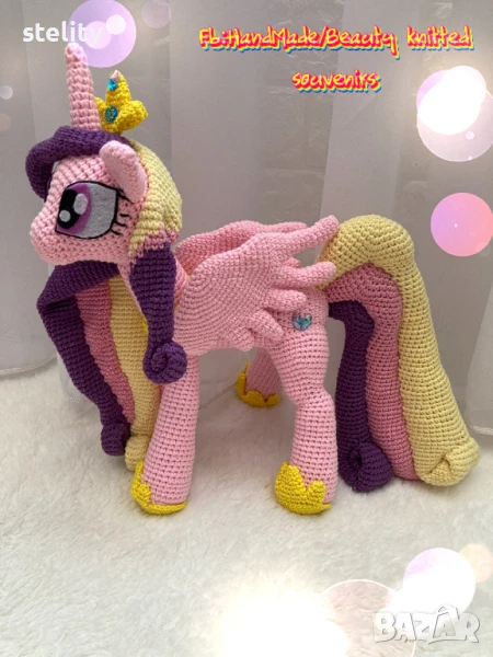 Плетена играчка еднорог, снимка 1