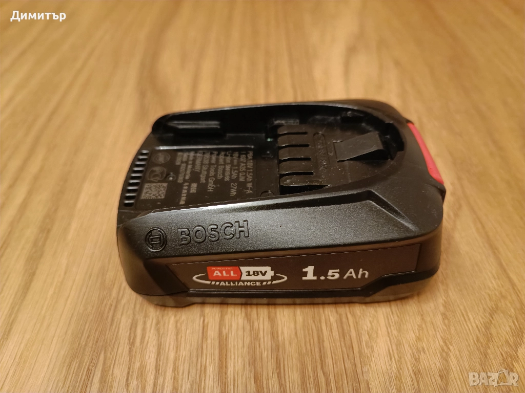  Батерия Bosch PBA 18V 1.5 Ah W-A, снимка 1