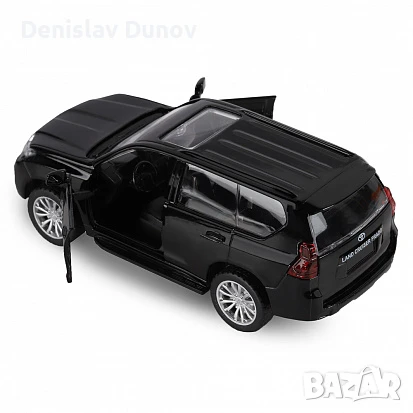1:42 Toyota Land Cruiser Prado Тойота Ленд Крузер черен металик, снимка 1