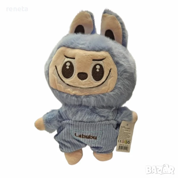 Играчка Labubu, Плюшено, Син, 26 см, снимка 1