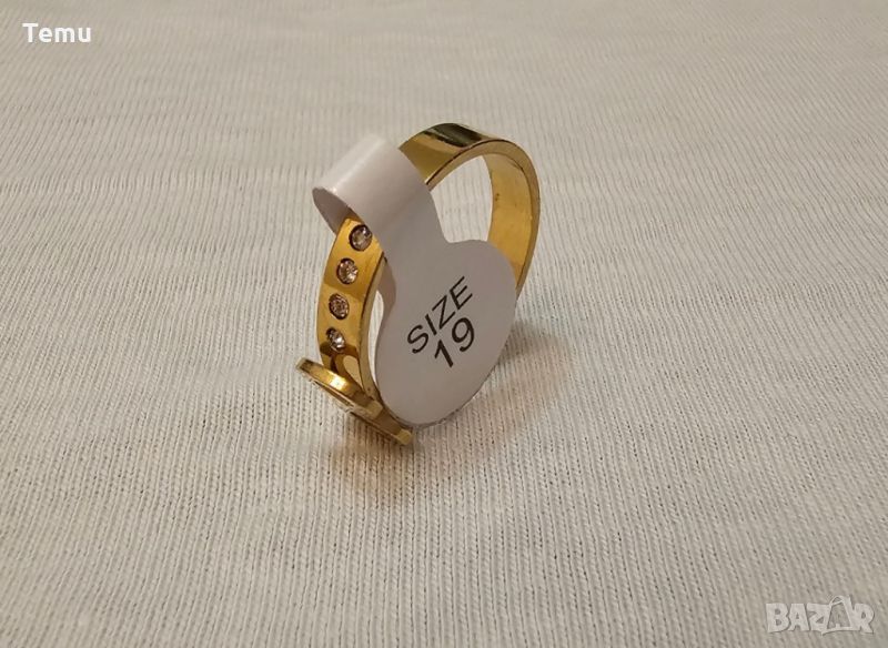 Дамски пръстен от медицинска стомана с камъни цирконии Безкрайност, снимка 1