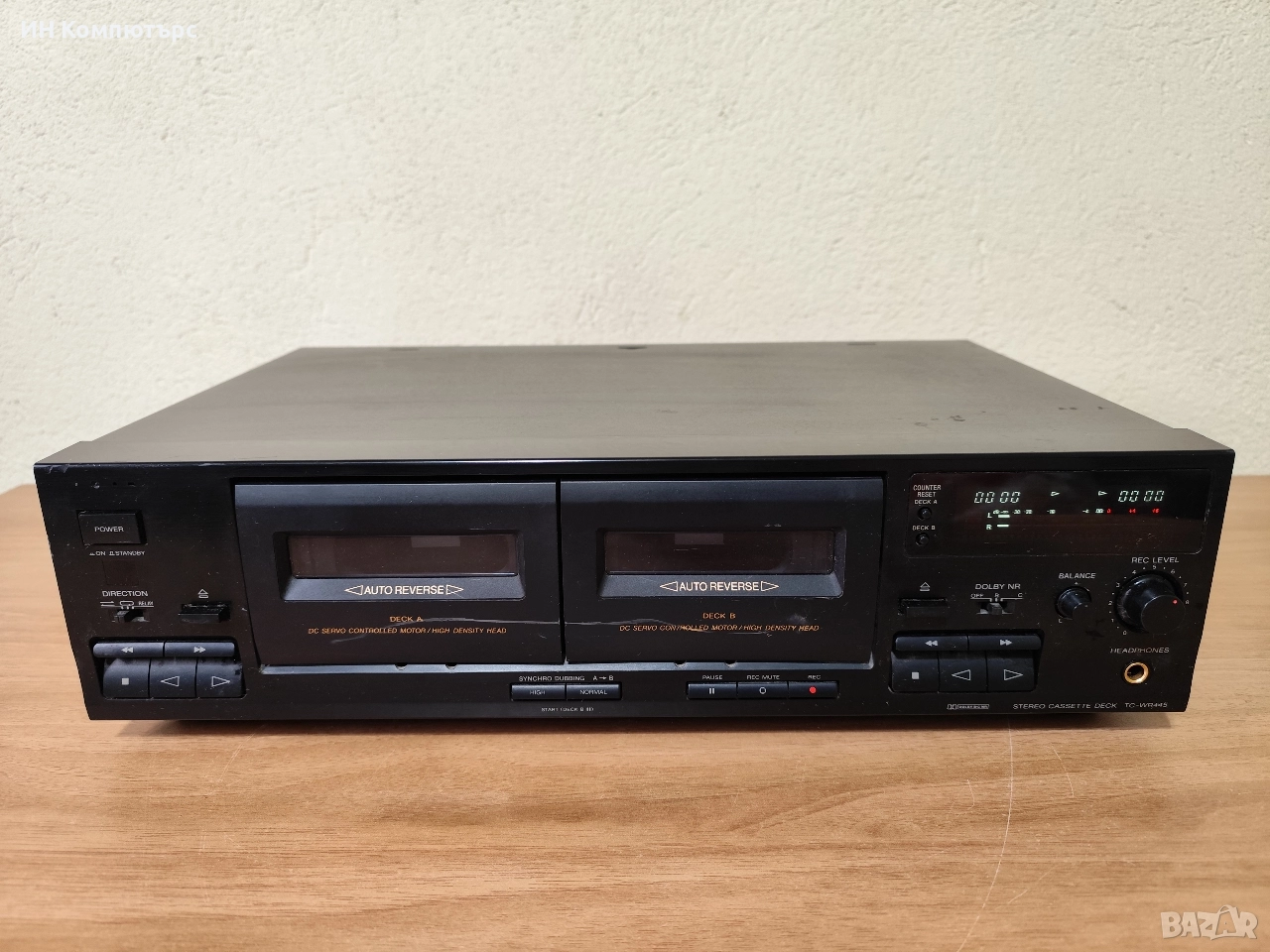 Продавам двуглав двукасетъчен ривърсен дек Sony TC-WR445, снимка 1
