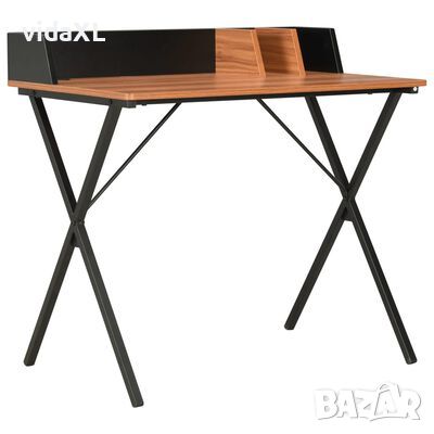 vidaXL Бюро, черно и кафяво, 80x50x84 см(SKU:20274, снимка 1