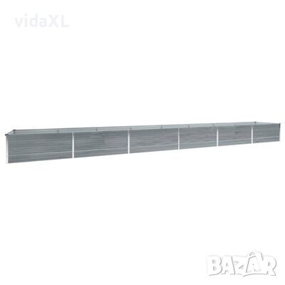 vidaXL Градинска висока леха поцинкована стомана 600x80x45 см сива(SKU:47072, снимка 1