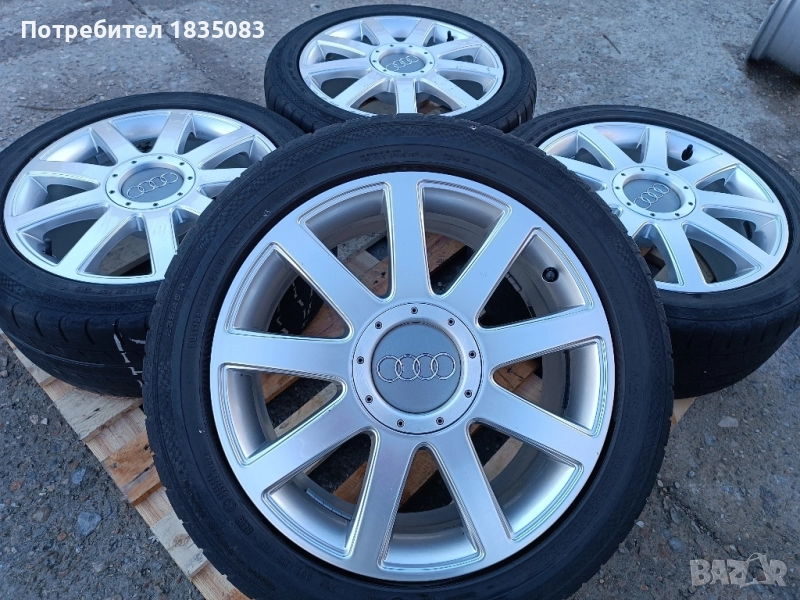 Лети джанти 17ки 5х112 Audi + летни гуми 235/45/17 Continental, снимка 1