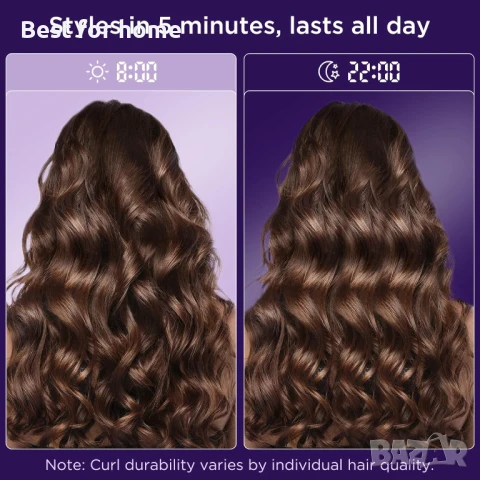  Керамична маша за коса Ushine, автоматично въртяща се на 360°, снимка 7 - Маши за коса - 51217673