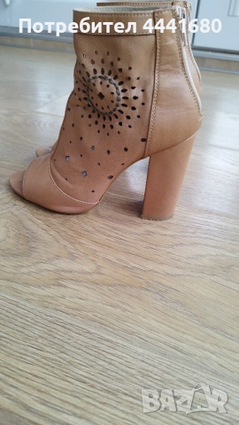 обувки от естествена кожа с ток, снимка 2 - Дамски обувки на ток - 53580731
