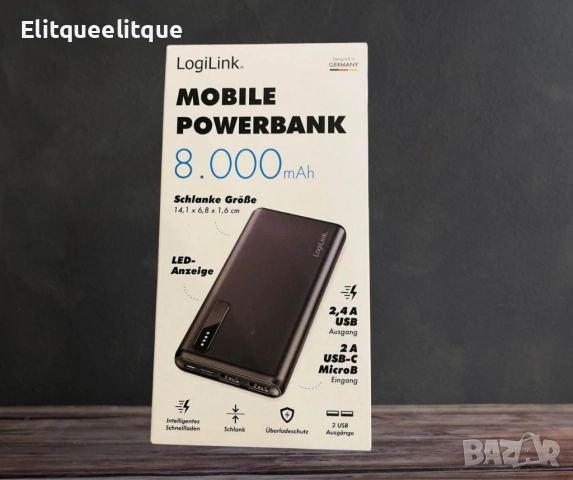 Преносима батерия, Mobile Powerbank, LogiLink, снимка 3 - Друга електроника - 52326002