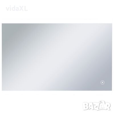 vidaXL Стенно LED огледало за баня с тъч сензор 100x60 см（SKU:144737, снимка 1 - Огледала - 45879005