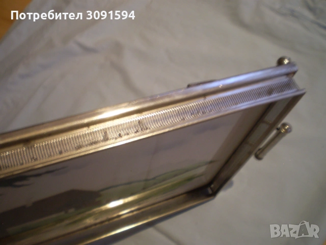 Винтидж поднос за сервиране порцелан метална рамка с дръжки , снимка 4 - Антикварни и старинни предмети - 53094084