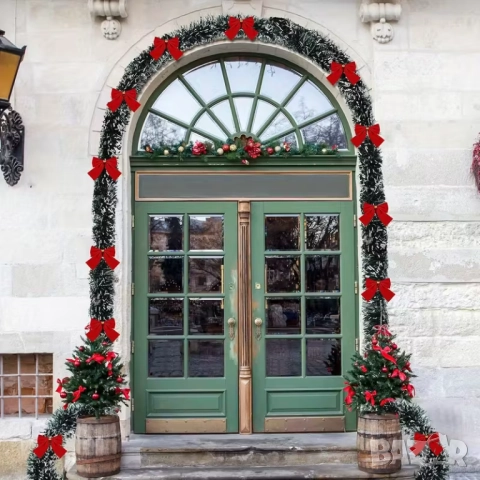 🎄✨ 6.0 Метрова Коледна Гирлянда с Панделки – Премиум Декорация ✨🎄, снимка 2 - Декорация за дома - 52549024