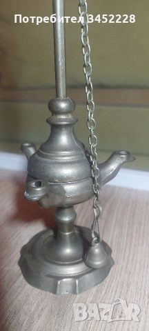 Лампа маслена месинг ретро за ценители , снимка 4 - Антикварни и старинни предмети - 53904985