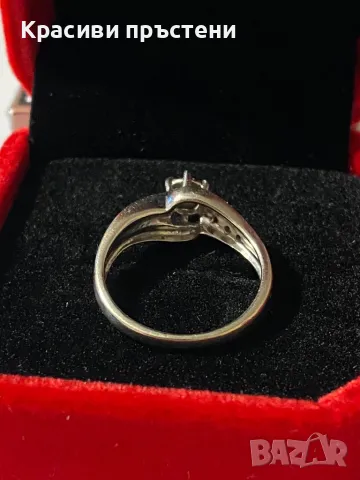 Стилен златен пръстен с 7 диаманта – 9 кр, 3.2 гр, снимка 3 - Пръстени - 50181793