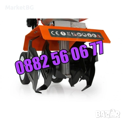 Бензинова мотофреза 74 куб, бензинов мотокултиватор, снимка 2 - Градинска техника - 53702371