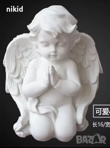 3D Момче ангел седнало на колене молещо се силиконов молд форма смола шоколад гипс фондан свещ фонда, снимка 2 - Форми - 51672869