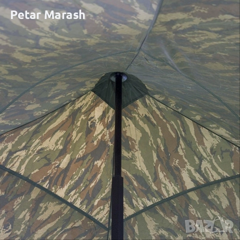 Камуфлажна Сгъваема Градинска Шатра 3×3м тип Хармоника – стабилна, водоустойчива и лесна за разпъван, снимка 4 - Градински мебели, декорация  - 51452173