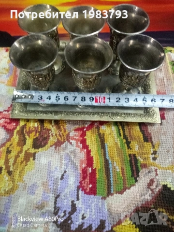 Посребрен сервиз за ракия с изглед към Ерусалим по всяка от тях!, снимка 5 - Ножове - 53744986