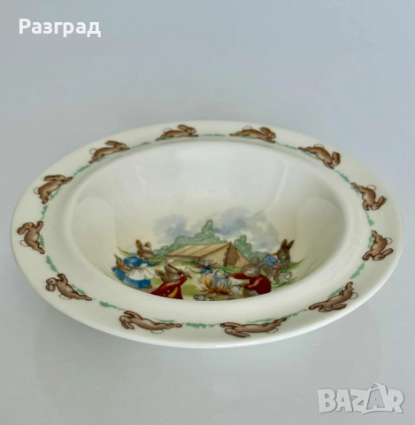 Детска чиния Royal Doulton Bunnykins, снимка 3 - Чинии - 52348666