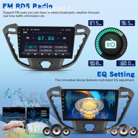 Мултимедия за Ford Transit Tourneo Custom 2013-2021, 9-инчов сензорен, снимка 6 - Аксесоари и консумативи - 53651548