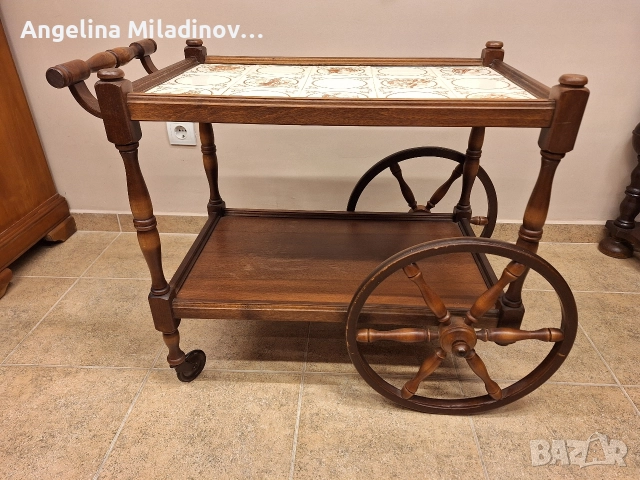 Количка за напитки, помощна маса , снимка 6 - Маси - 52817606