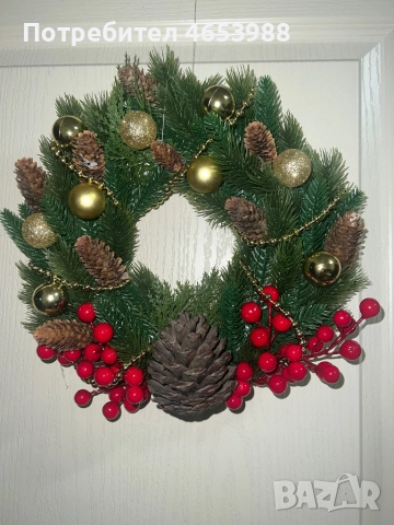 Коледен венец, изработен на ръка 🎄✨