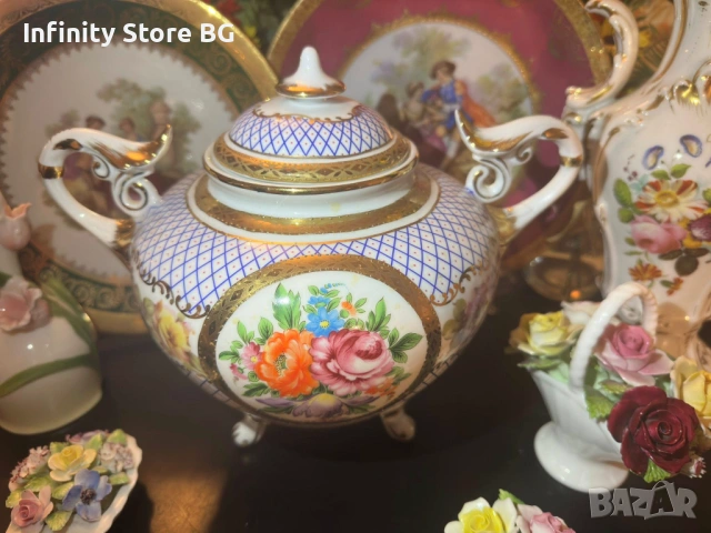 ✨ "ROSELLE OCC & Co STAFFORD SHIRE" – Грандиозен порцеланов шедьовър ✨, снимка 7 - Антикварни и старинни предмети - 53468448