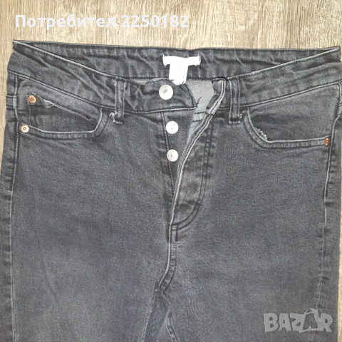 Дънки с висока талия H&M, снимка 4 - Дънки - 53422824