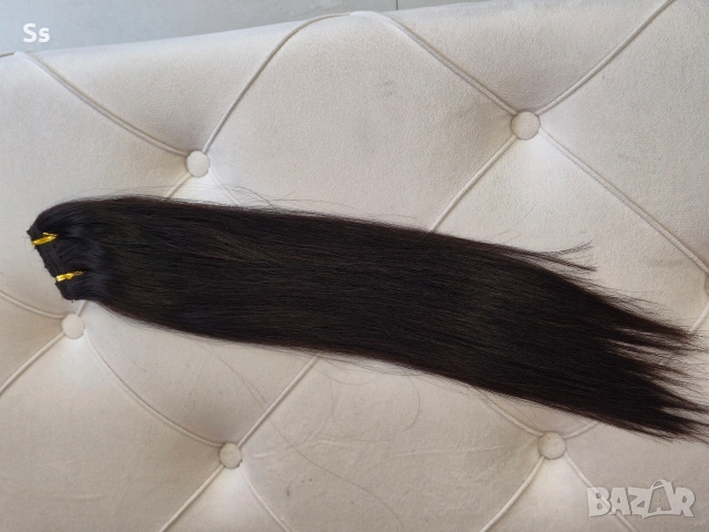 тъмно кестенява коса на треса 50гр. , снимка 3 - Аксесоари за коса - 53915330