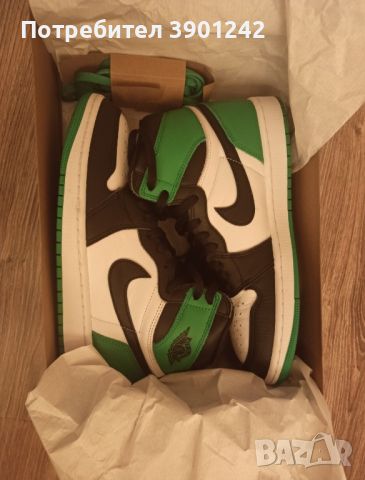 Jordan 1 lucky green high, снимка 2 - Спортни обувки - 45608507