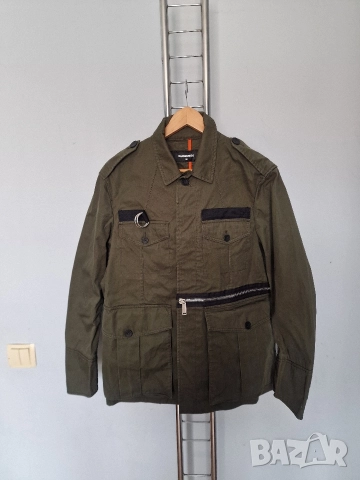 Страхотно мъжко спортно елегантно яке DSQUARED2 размер 50 / L, снимка 2 - Якета - 52752010