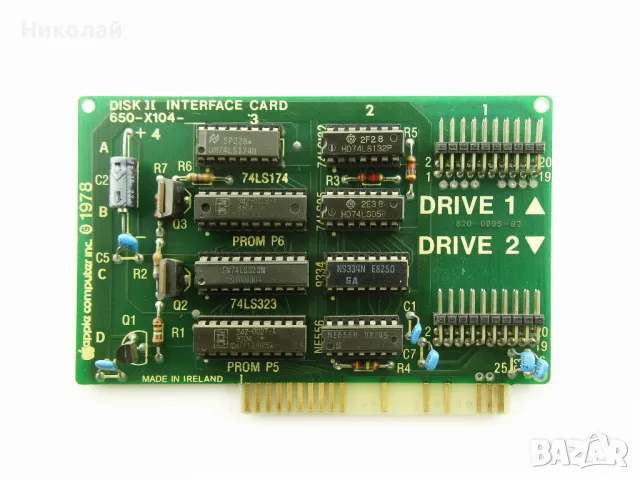 Оригинален флопи контролер DISK ][ Interface Card за Apple II, Правец82, 8М, 8А, снимка 1 - Други - 47163488