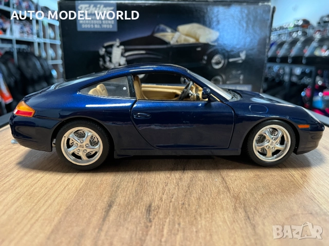 Нова метална колекционерска количка модел PORSCHE 996 1998г. 1:18, снимка 3 - Колекции - 52324181