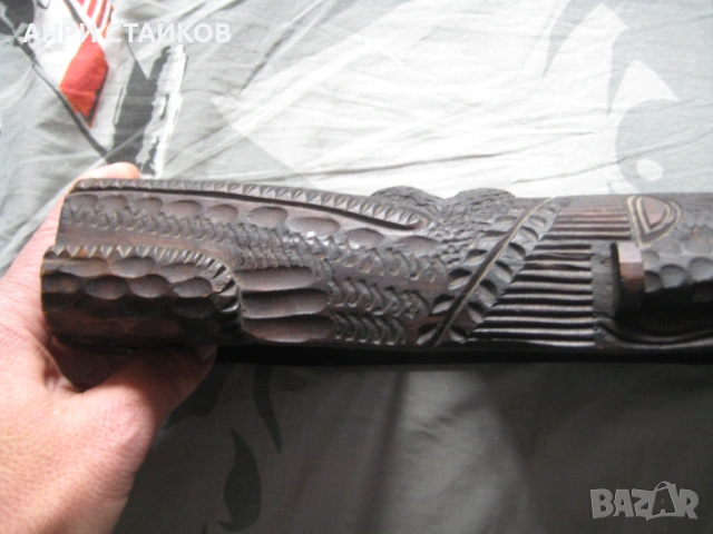 Продавам ръчно изработена черна маска от дърво, снимка 17 - Антикварни и старинни предмети - 53432294