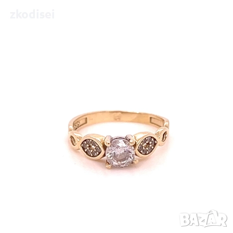 Златен дамски пръстен 1,89гр. размер:51 14кр. проба:585 модел:35617-1