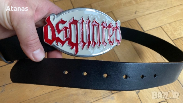 Колан DSQUARED естествена кожа, снимка 2 - Колани - 53901550