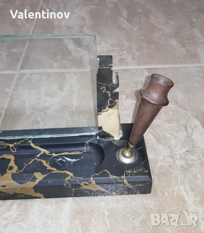 Старинна поставка за снимка и молив , снимка 2 - Антикварни и старинни предмети - 53933206