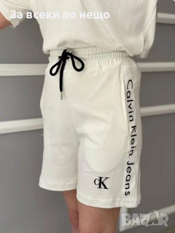 Calvin Klein Дамски Летен Памучен Спортен Комплект С Бродирано Лого🔝Дамски Спортен Екип Код A714, снимка 2 - Комплекти - 50969725