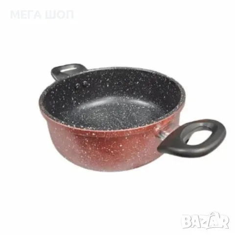 Тенджера Rosberg, 22 см, 4.3 л, Мраморно незалепващо покритие, Индукция, Бордо Меланж, снимка 3 - Съдове за готвене - 50314313