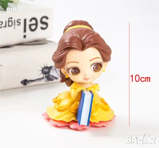 Бел Белл с книга голяма пластмасова фигурка PVC за игра и торта топер украса, снимка 3 - Фигурки - 53111580