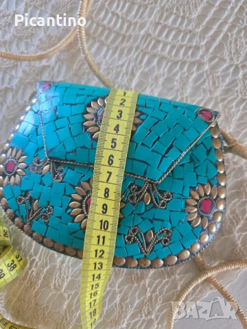 Ръчно изработена дамска чанта, мозайка, снимка 10 - Чанти - 51316226