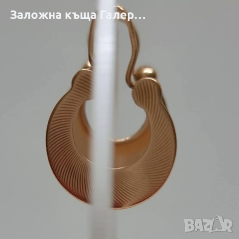 Златни обеци – съветско злато, проба 583, 4,54г, снимка 4 - Обеци - 54215799