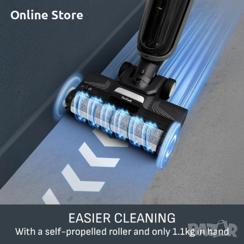 Tefal X-CLEAN 4 безжична прахосмукачка за мокро и сухо почистване GF5035M0, снимка 9 - Прахосмукачки - 54169922