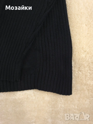 DKNY Jeans плетен пуловер употребяван, черен, размер S, снимка 2 - Пуловери - 53596161