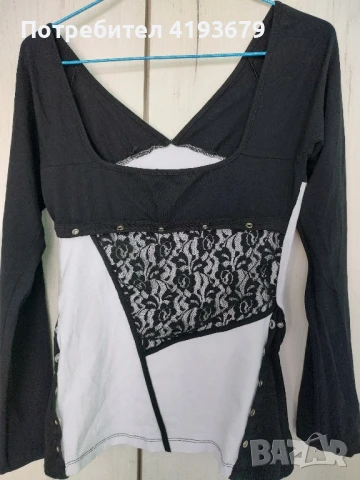 Страхотна блузка с гол гръб -15 лв, снимка 4 - Блузи с дълъг ръкав и пуловери - 50544133