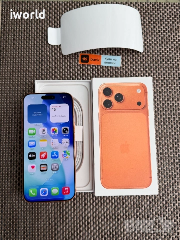 DUAL SIM ❗️ ГАРАНЦИЯ❗️iPhone 17 Pro Max Лизинг от 45€/мес Cosmic Orange  ☎️ 256Gb⚠️  оранжев, снимка 12 - Apple iPhone - 54205253
