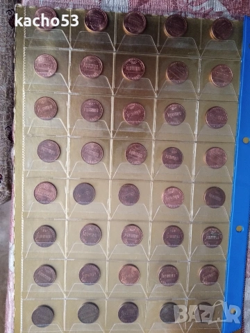 40 броя по 1 цент 1966 - 2016 г. САЩ, снимка 5 - Нумизматика и бонистика - 53152560