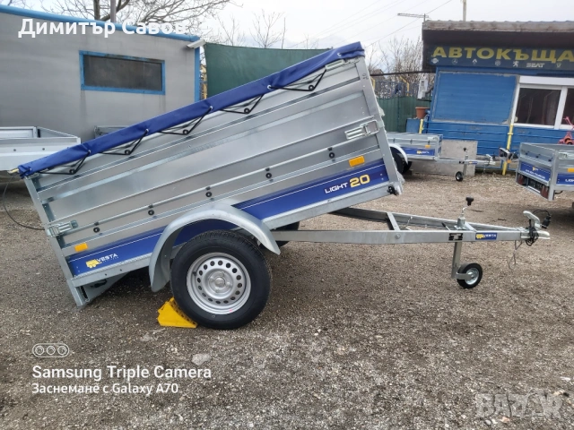 Туристическо, самосвално ремарке Vesta Light 20 с допълнителни канати и плосък брезент, снимка 9 - Ремаркета - 53403388