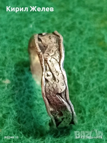 Дизайнерска АРТ сребърна халка уникална много красива 52004, снимка 4 - Пръстени - 53410360