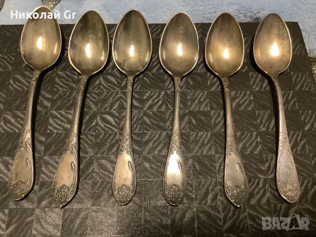 Лъжици посребрен  произведено в СССР 1970 години цена 6 броя